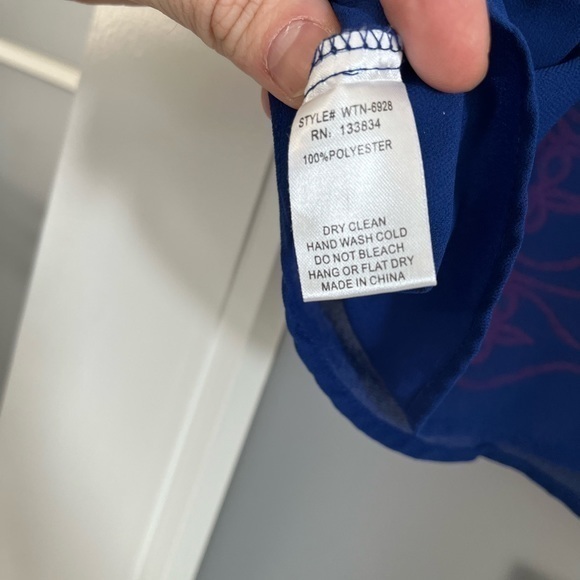 Zinga Blue and Pink Sheer Crop Top‎ Size M - Picture 5 of 5